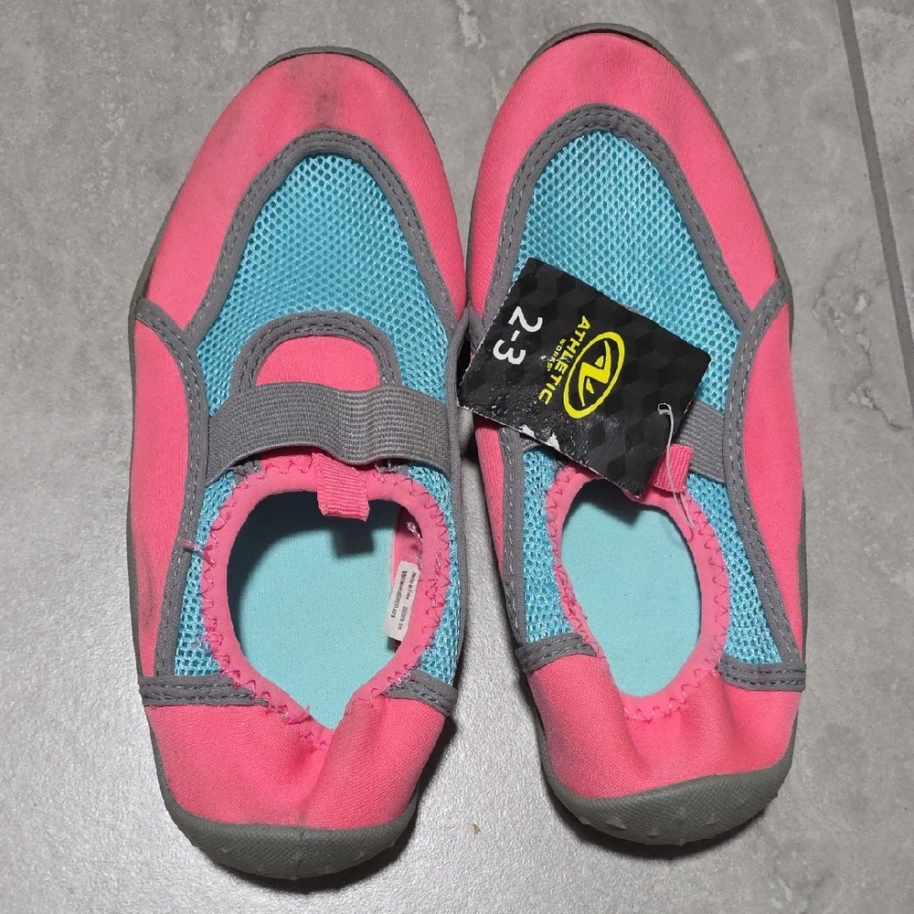 Athletic Works Kids Pink and Blue Water Shoes